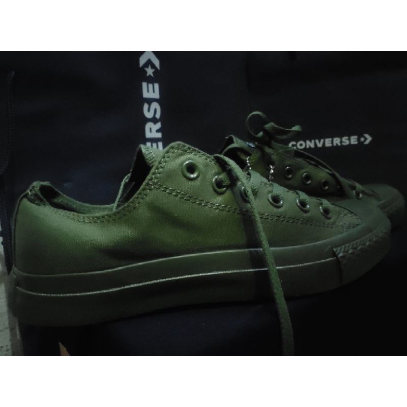 Jual Converse Low Full Army Original (bukan kw / premium) | Shopee ...