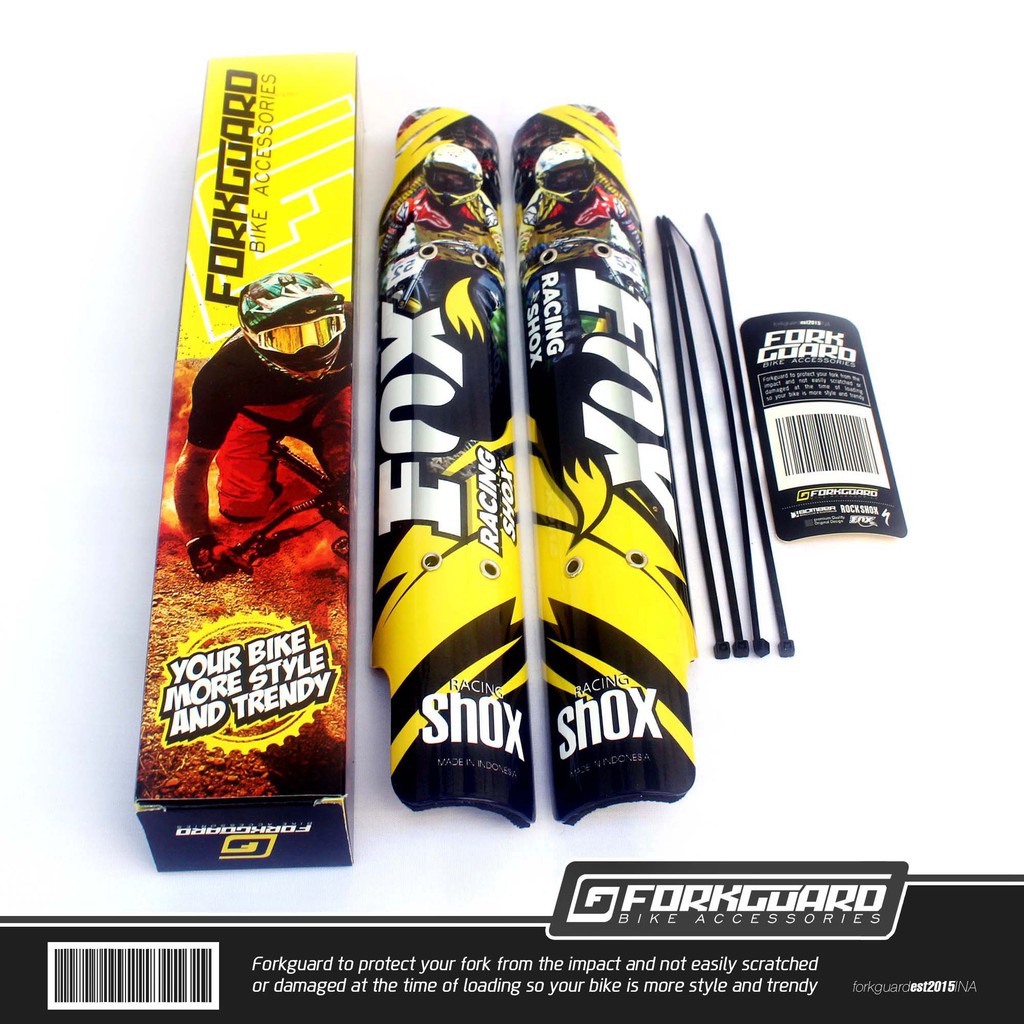 GUARD - FORK - SET 50CC FLO YELLOW main image 0