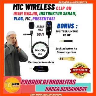 Jual Mikrofon Microphone Mic Clip On Wireless Headset UHF