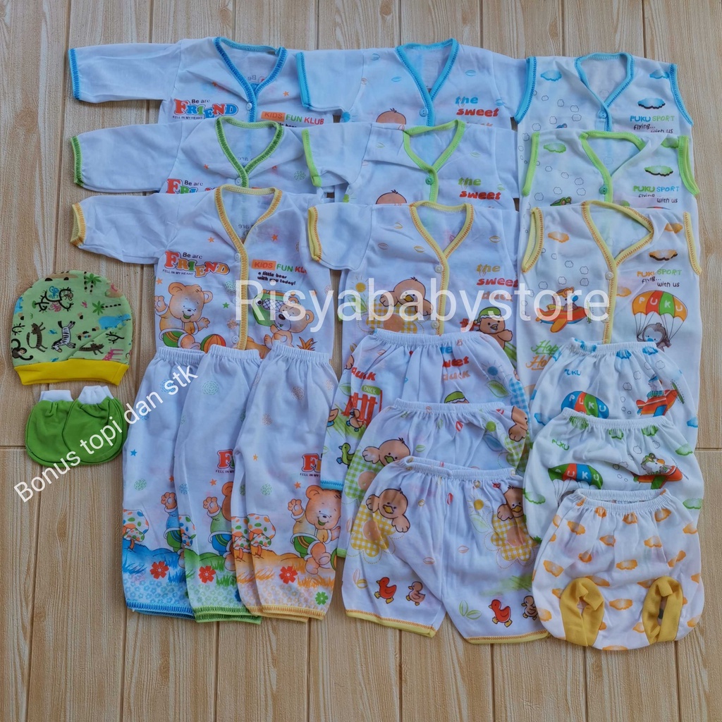 Jual pakaian bayi baru lahir 20 pcs lengkap baju bayi baru lahir celana