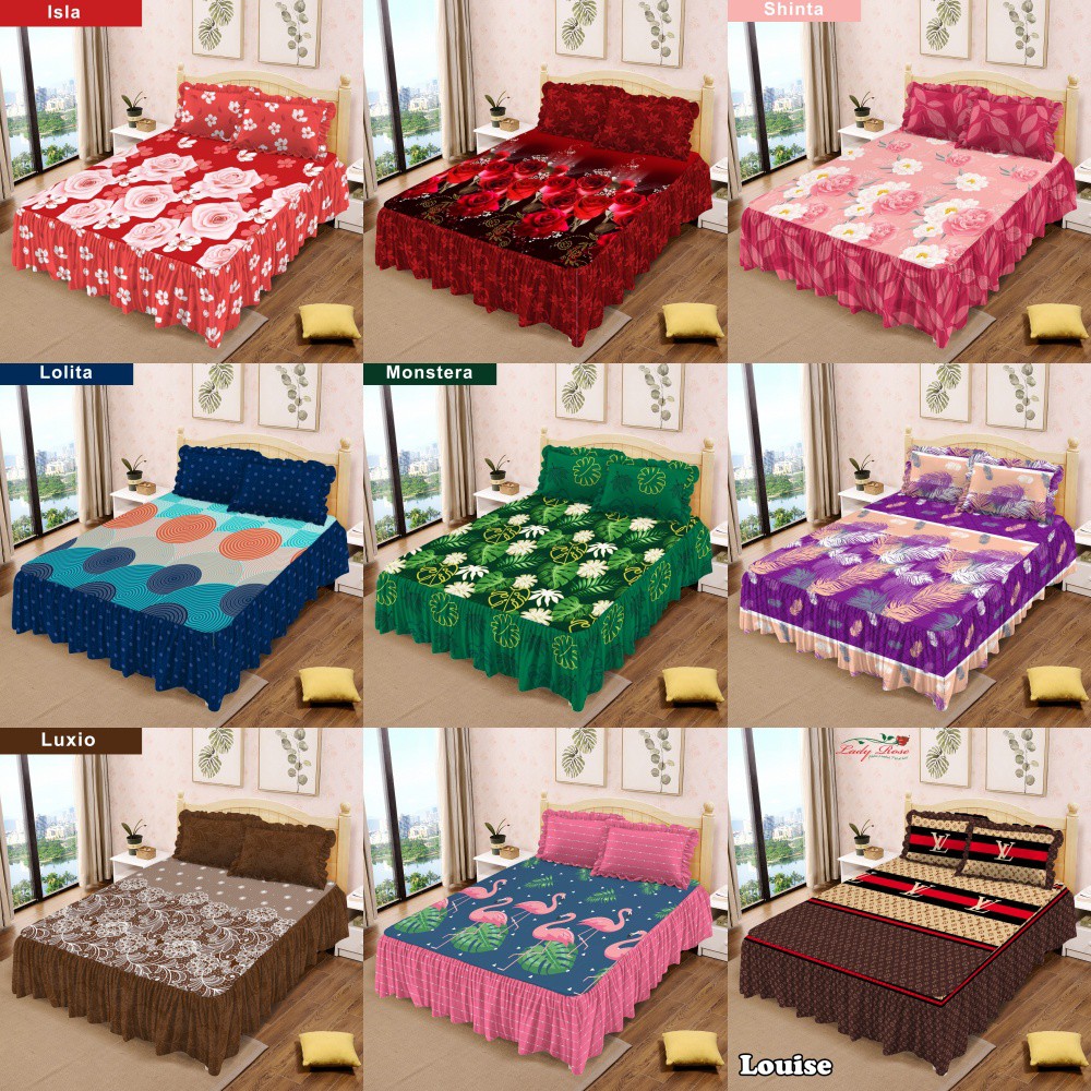 Jual Lady Rose - Sprei RUMBAI King B4 (180x200) (Bantal 4) OFFICIAL ...