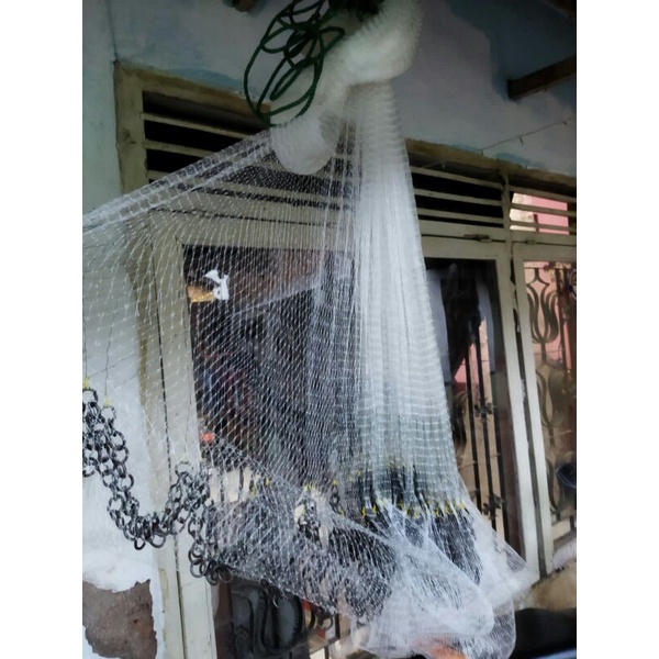 Jual Jala lempar jala ikan dan udang jaring ikan model lempar 3,5 meter ...