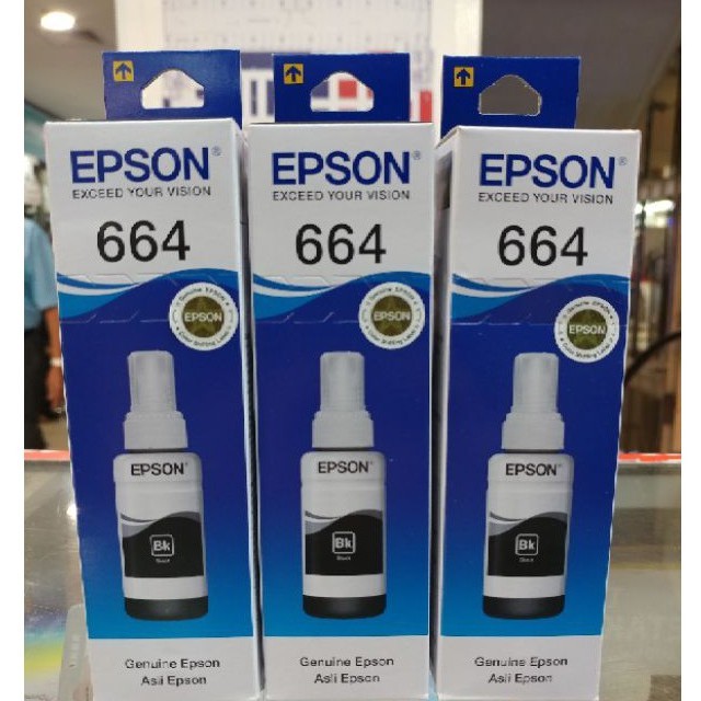 Jual Epson Ink Bottle T6641 Black Original Tinta | Shopee Indonesia