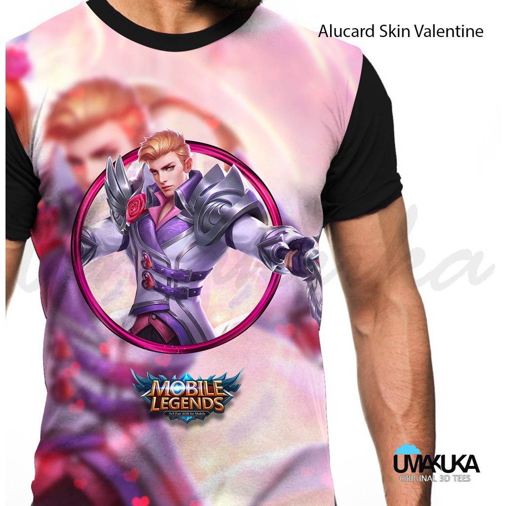 Jual ML Alucard Skin Valentine T-Shirt Kaos Baju 3D Karakter Mobile ...