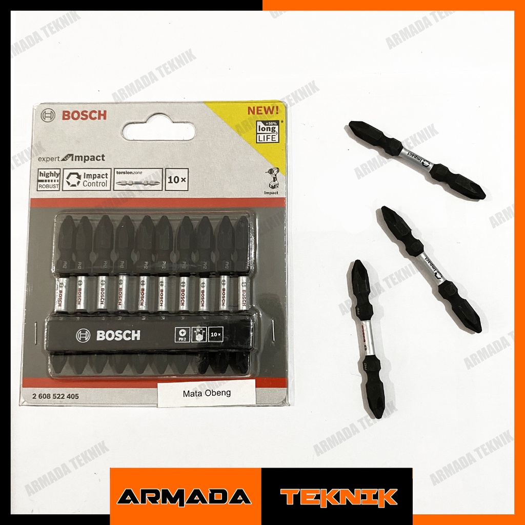 Jual Mata Obeng Impact PH2 65mm ++ Bosch Harga per Pcs | Shopee Indonesia