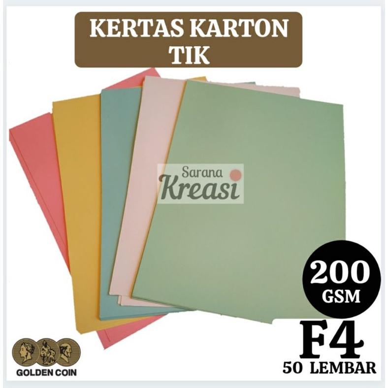 Jual Kertas Tik Karton Warna Gr F Isi Lembar Manila Fancy Paper Khartoteek Shopee