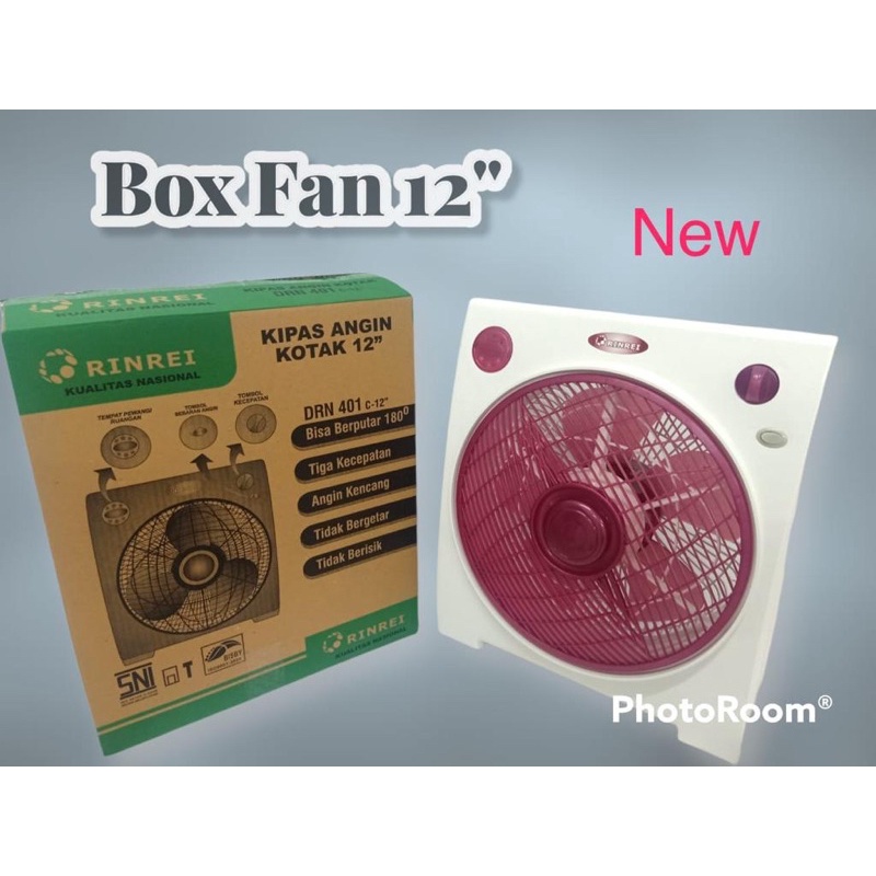 Jual Kipas Angin Kotak Box Fan 12 inch DRN-401 Rinrei | Shopee Indonesia