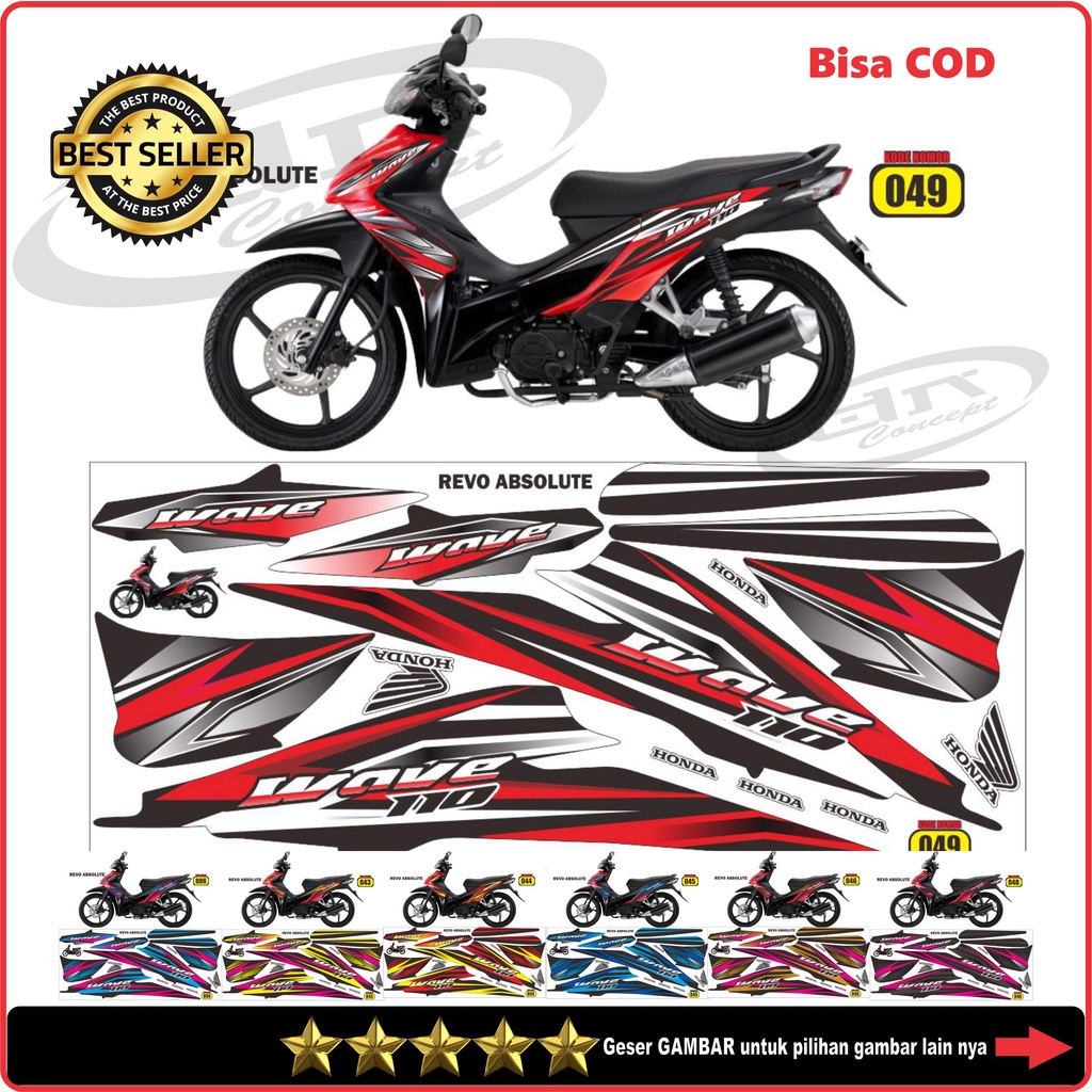 Jual Stiker Striping REVO ABSOLUT Variasi A Decal Desain Stiker Motor ...