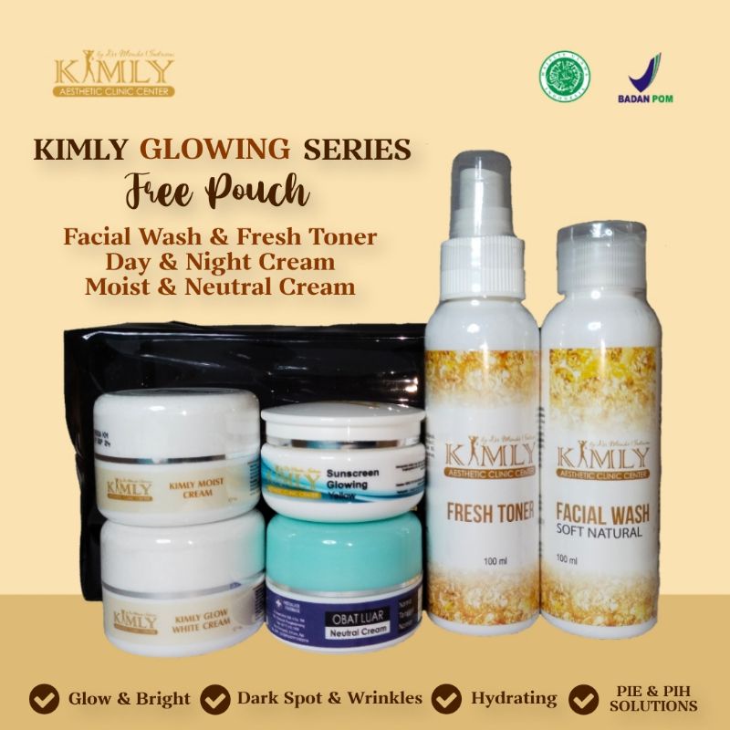 Jual KIMLY GLOW SERIES (UPDATE FREE POUCH) | Shopee Indonesia