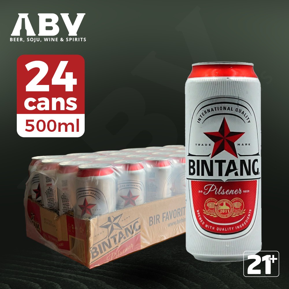 Jual Bir Bintang Can Jumbo 500 ML ( 1 dus isi 24 can bintang kaleng