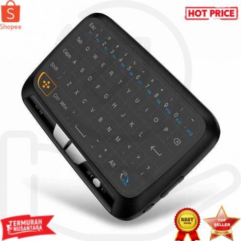 Jual Keyboard Alphun Air Mouse Touchpad Wireless 2.4GHz - H18 [Hitam ...
