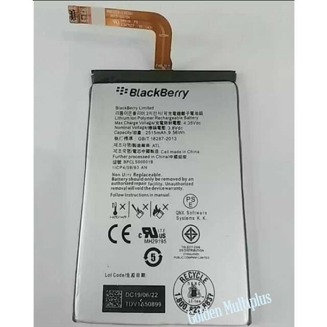 Batterie De Rechange Pour Blackberry Q20 - Neuf D'origine, Référence BPCLS00001B