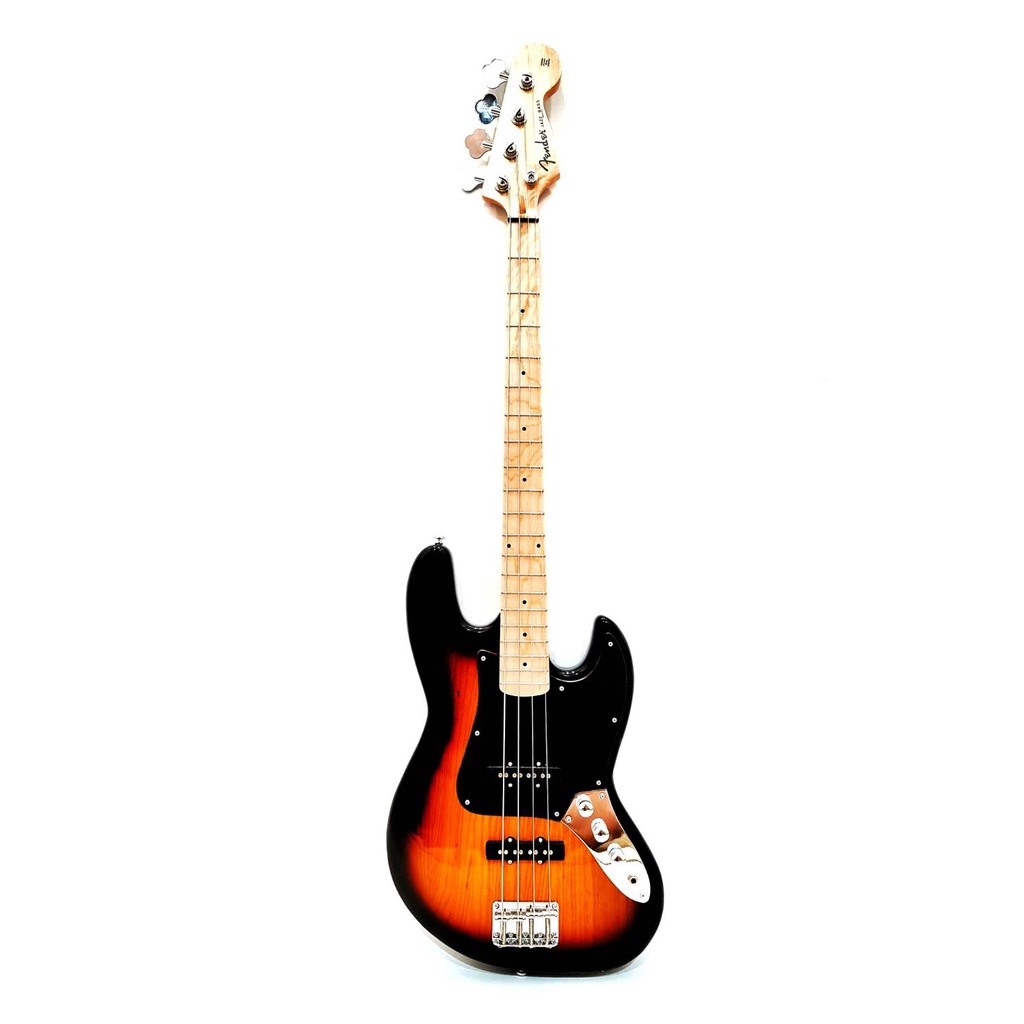 Jual Bass Elektrik Merk Fender Model Jazz Bass Warna Sunburst Bonus Kabel Jack Listrik Murah