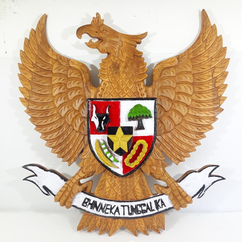 Jual Hiasan Dinding Pajangan Dekorasi Lambang Garuda Pancasila Kayu Jati Shopee Indonesia