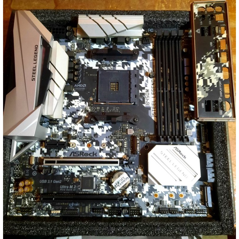 Jual Motherboard asrock b450m steel legend dan vga msi radeon rx 580 ...