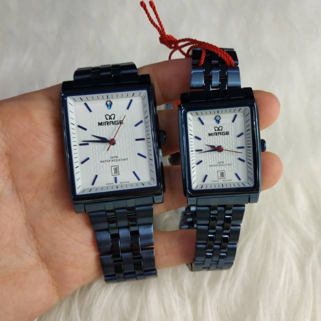 Jual Jam Tangan Mirage Couple Blue Dial Silver Original Harga Satuan