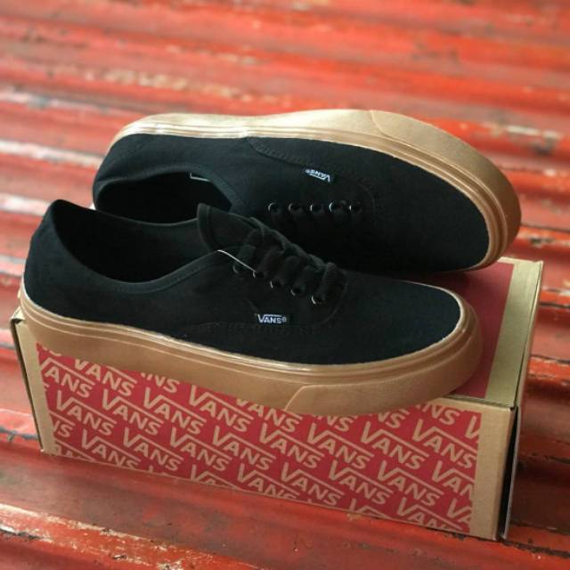 Vans authentic black gum icc store