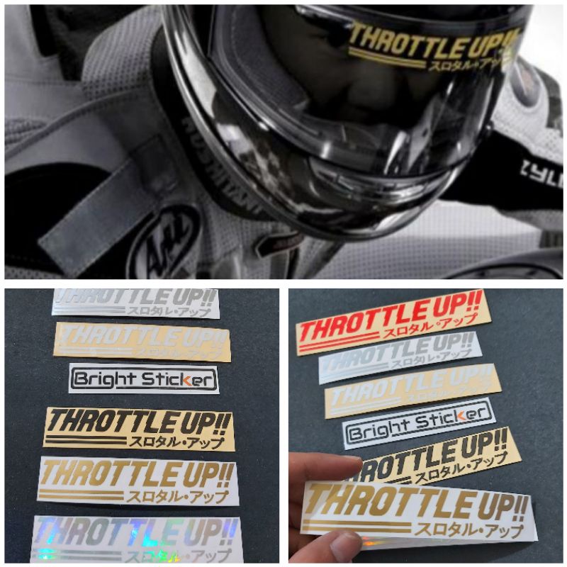 Jual STICKER VISOR HELM THROTTLE UP CUTTING | Shopee Indonesia