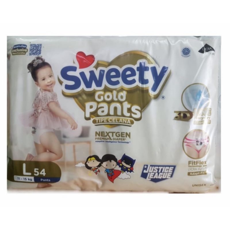 Pampers sweety hot sale pants gold