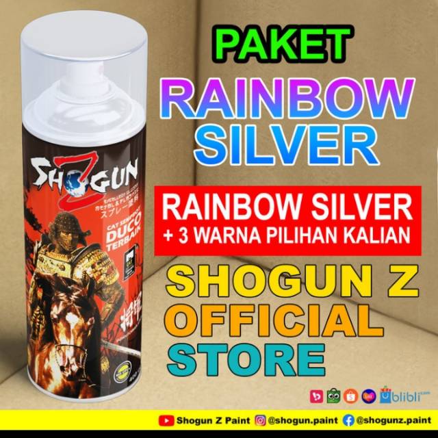 Jual Shogun Z Paket Rainbow Silver Paket Cat Semprot Shogun Z Shopee Indonesia 8288