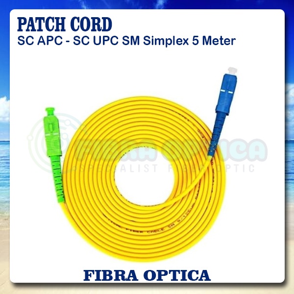 Jual Patch Cord SC-SC SM 5m | Fiber Optic SC/APC-SC/UPC Single Mode ...