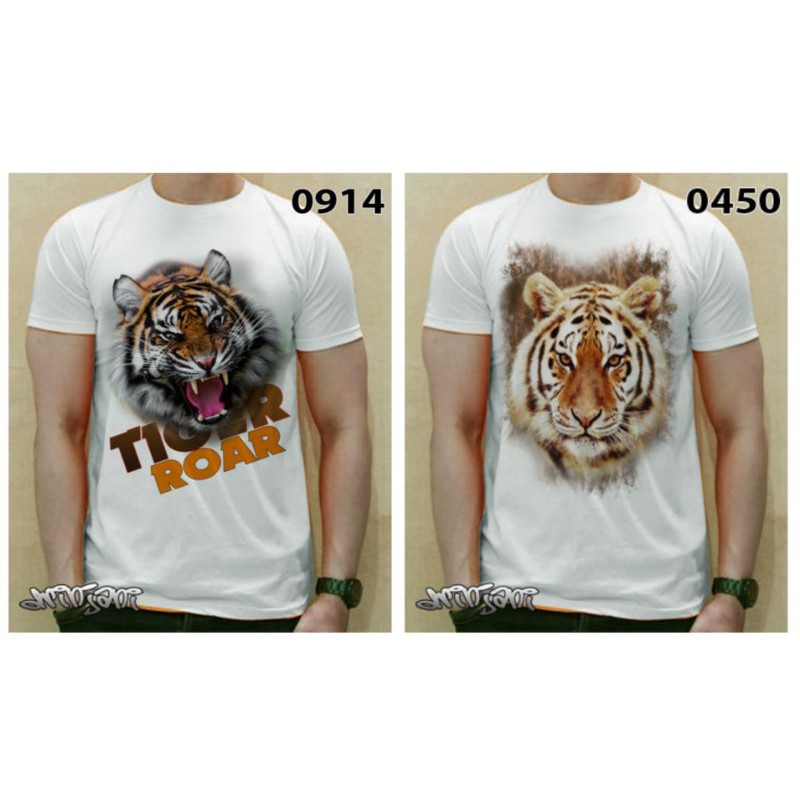 Jual Kaos baju 3d animal binatang hewan macan / tiger / harimau / singa