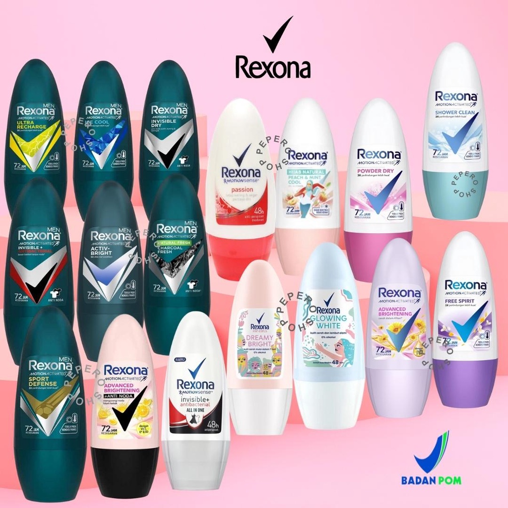 Jual REXONA DEODORANT ROLL ON WOMEN / MEN 45ml | Shopee Indonesia