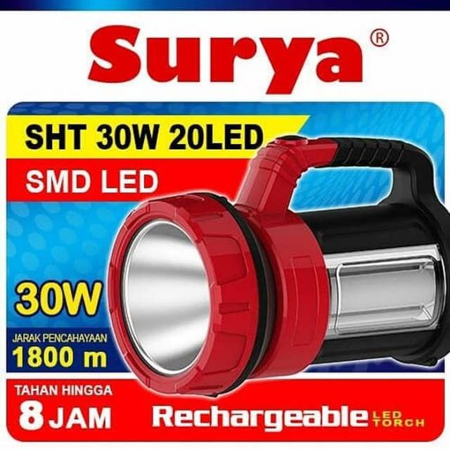 Jual SURYA SENTER TENTENG UKURAN BESAR SHT 30W 20LED 30 WATT BIG SIZE ...