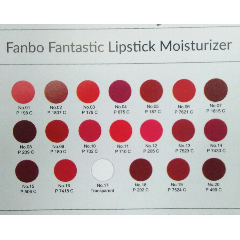 Jual Fanbo Fantastic Lipstick ( Pilih Warna 1-20 pilihan ) | Shopee ...