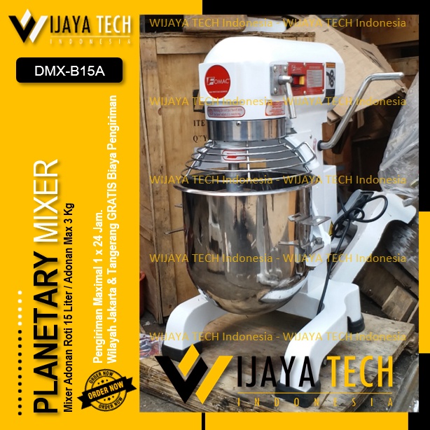 Jual Planetary Mixer 15 Liter Dengan Cover FOMAC DMX-B15A Mixer Adonan ...