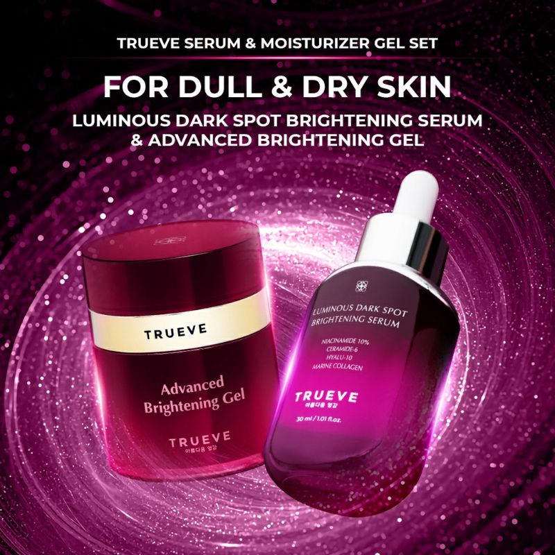 Jual TRUEVE Luminous Dark Spot Serum & Moisturizer Brightening Gel Set ...
