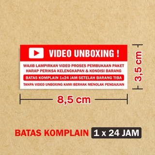 Jual Sticker Label Wajib Video Unboxing Stiker Pengiriman Paket Online ...