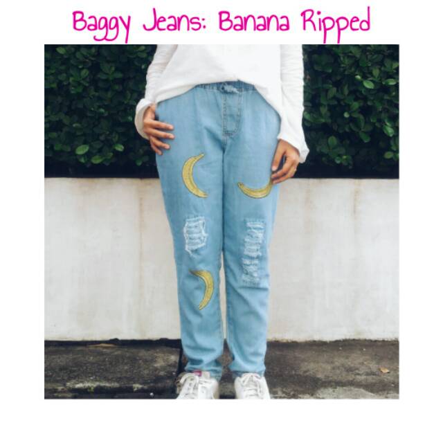 Jual Banana Ripped Jeans 