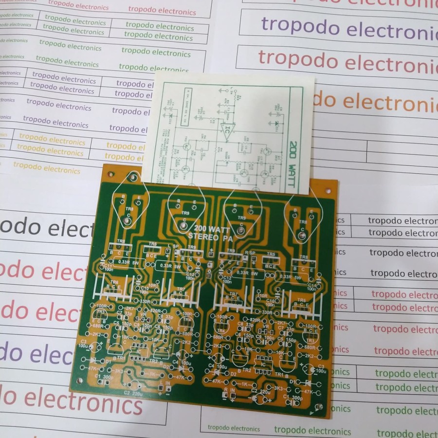 Jual PCB Power Amplifier 200 Watt Stereo Shopee Indonesia