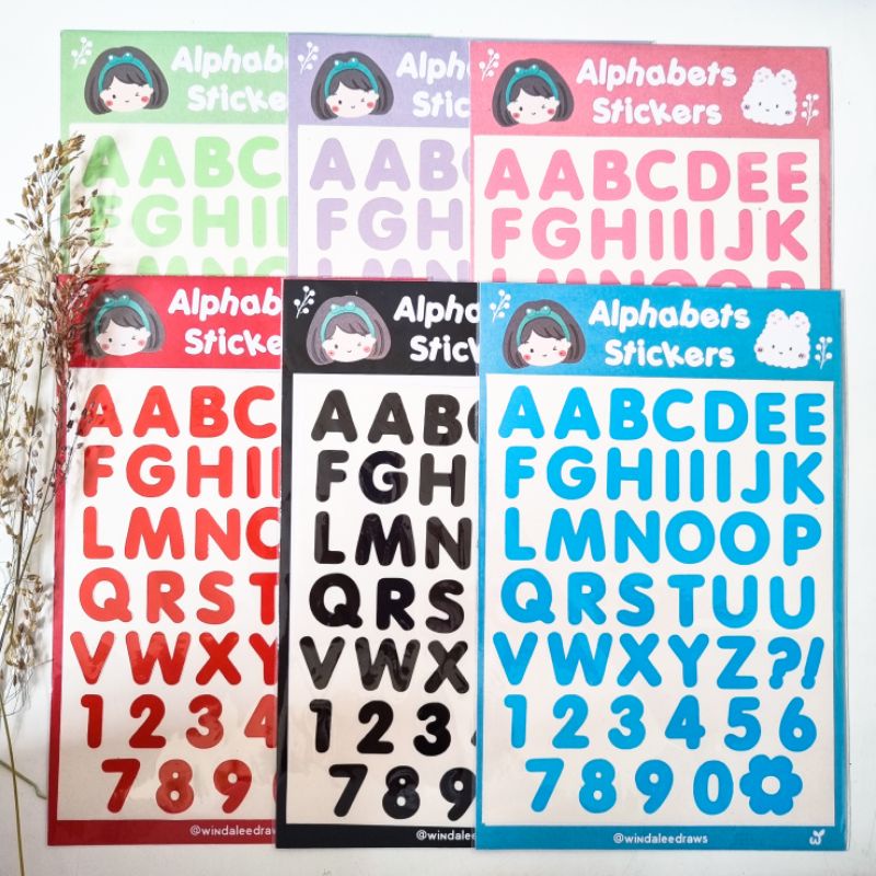 Jual Alphabet Sticker Set by Winda Lee Draws | Shopee Indonesia