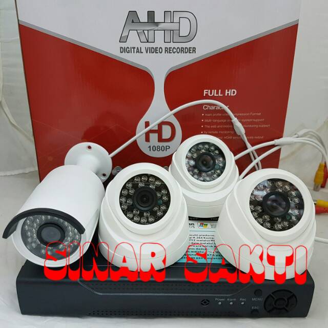 PAKET CCTV 4 CAMERA 3MP AHD LENGKAP TINGGAL PASANG