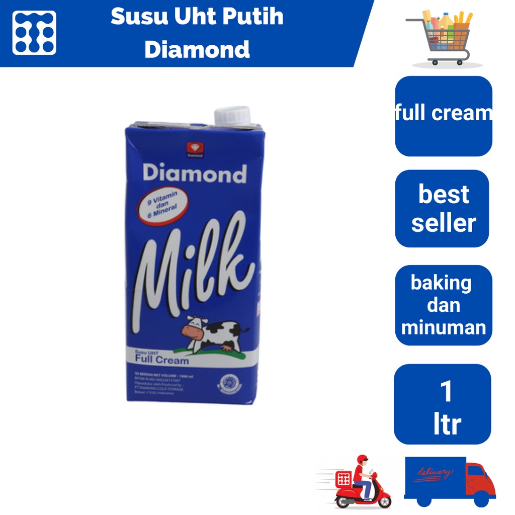 Jual Susu Diamond Uht Full Cream 1 Liter | Shopee Indonesia