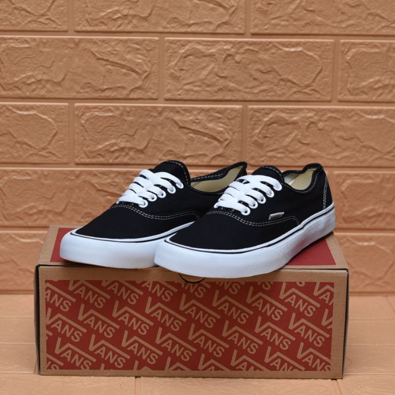 SEPATU VANS AUTHENTIC FULL BLACK QUALITY PREMIUM BNIB GRADE ORIGINAL  SNEAKERS PRIA WANITA BISA COD