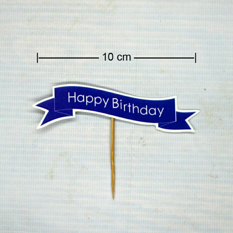 Jual Toper Tusuk Happy Birthday - Model Pita | Shopee Indonesia