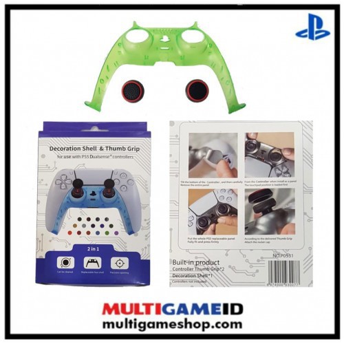 Jual PS5 Dualsense Decorative Shell & Thumb Grip (Clear Green) | Shopee ...