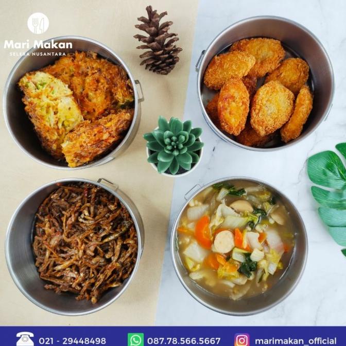 Jual Catering Mari Makan Rantangan 6 Porsi tanpa Nasi - 1 hari ...
