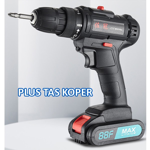 Jual Mesin Bor Power Besar 88F Lithium Profesional Cordless Drill ...