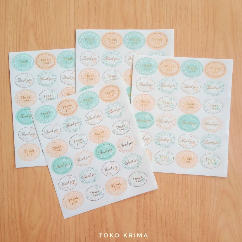 Jual Stiker Sticker Label Thank You Warna Pastel | Shopee Indonesia