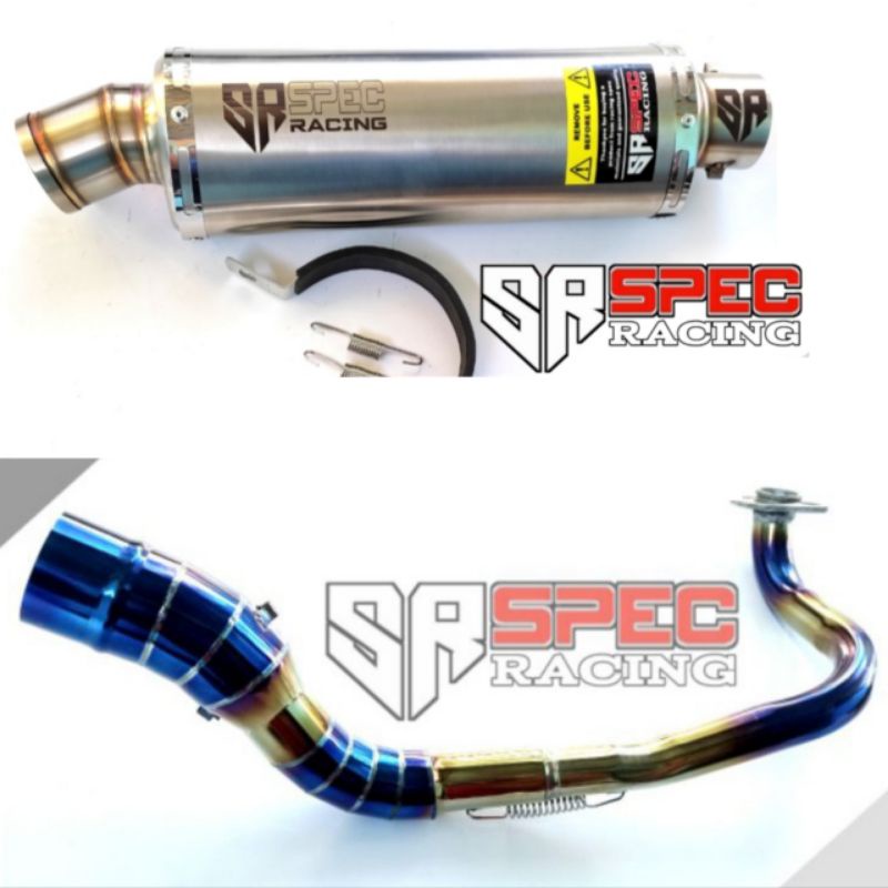 Jual knalpot racing original spec racing v3 long, nmax aerox pcx beat ...