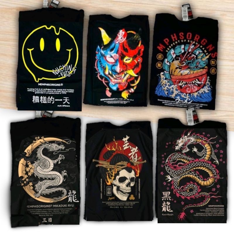 Neverless SAMURAI JAPANISCHE SCHRIFTZEICHEN SCHR - T-Shirt Print - Schwarz