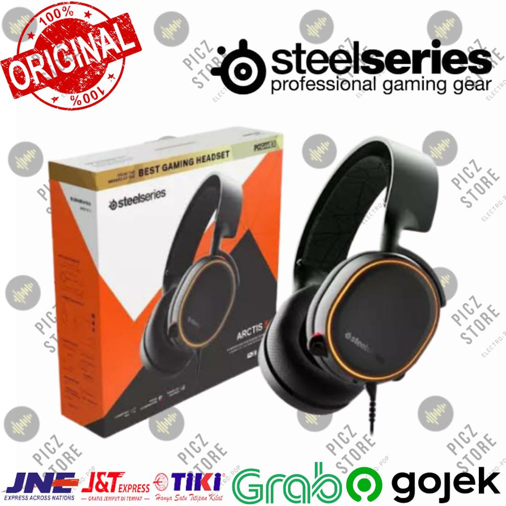 HEADSET GAMING STEELSERIES ARCTIS 5 ORIGINAL 100 GAMING MICROPHONE