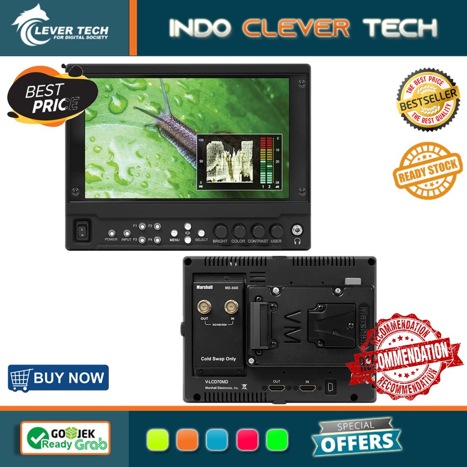 Jual Marshall V-LCD70MD 7 On-Camera Monitor with HDMI and Modular