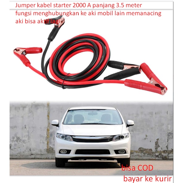 Jual Jumper kabel starter 2000 A panjang 3.5 meter fungsi menghubungkan
