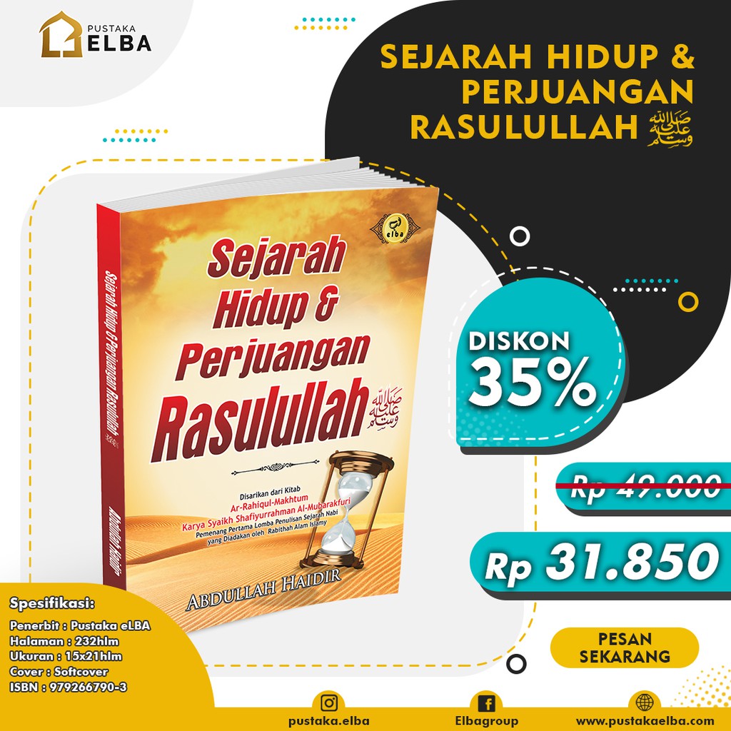 Jual Buku Sejarah Hidup & Perjuangan Rasulullah SAW (BUKU ISLAMI SUNNAH ...