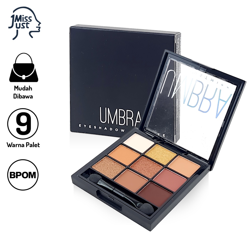 Jual Just Miss Eyeshadow Palette 9 Warna Umbra Perona Mata BPOM JUS